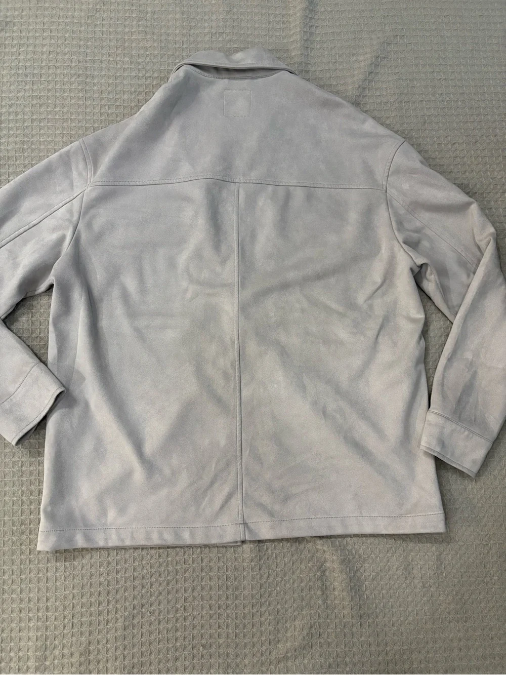Zara Light Gray Men's Shirt Jacket with Chest Pockets
